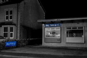 Practice exterior at night